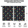 thumbnail image 2 of Blackout Kids Curtains,Black Dinosaurs Space Surfing Pattern Childrens Insulated Curtains Set Of 2,Bedroom Essentials,Toddler Room Decor 42"x54", 2 of 5