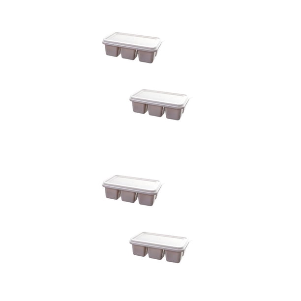 Bandeja de hielo Yuarrent 2 piezas molde con tapa utensilio de cocina base Gris/base de silicona 2Conjunto