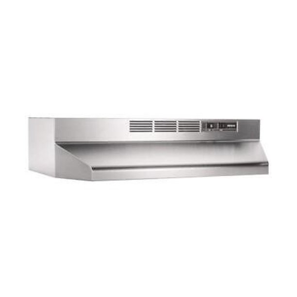 Broan 24 in. W Silver NonVented Range Hood