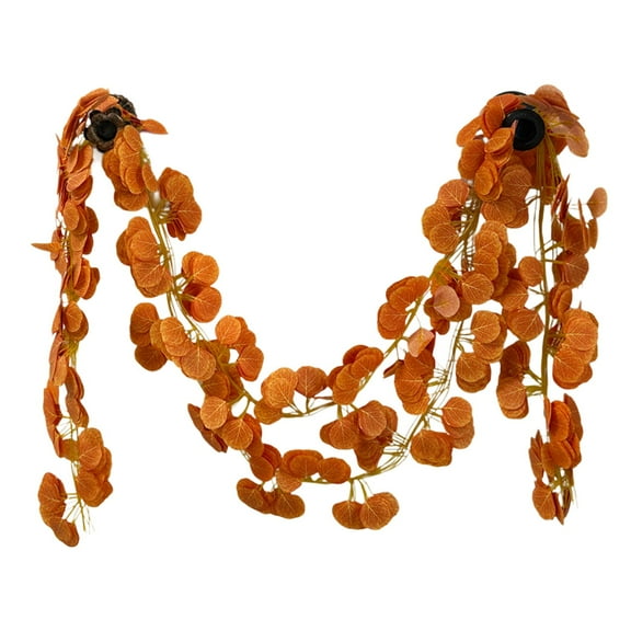 geerera 79 Inch Artificial Eucalyptus Garland, Fall Leaves Garland Faux Greenery for Autumn Decor, Indoor Outdoor Home Office Mantle Wall Wedding Thanksgiving Party Decoration