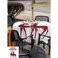 thumbnail image 4 of Outdoor Tablecloth with Umbrella Hole and Zipper, Merry Christmas Square Table Cloth 60x60 Inch Waterproof Tablecloth, Plaid Xmas Elk Seasonal Winter Holiday Picnic Table Cover for Patio Camping, 4 of 7