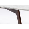 thumbnail image 5 of Contemporary Home Living 31.5" White and Brown Square Italian Carrara Marble Coffee Table, 5 of 9