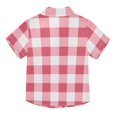 thumbnail image 2 of Dailycode Small Short Sleeve Button Down Shirts Pink Red Gingham Casual Shirt 3-10 Years, 2 of 9