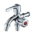 thumbnail image 1 of Bathroom Sink Mixer 4-point Interface Double Head Brass Water Valve Kitchen Mixer Tap, 1 of 7