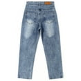 thumbnail image 2 of KIDSCOOL SPACE Little Girl Slim Jean,Stone Washed Ripped Hole Soft Denim Pants,Blue,9-10 Years, 2 of 6