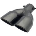thumbnail image 3 of HAHDAXIA Universal Stainless Steel Dual Rear Noise Canceller Car Exhaust Pipe Muffler Tail Pipe Double Outlet Tailpipe, 3 of 7