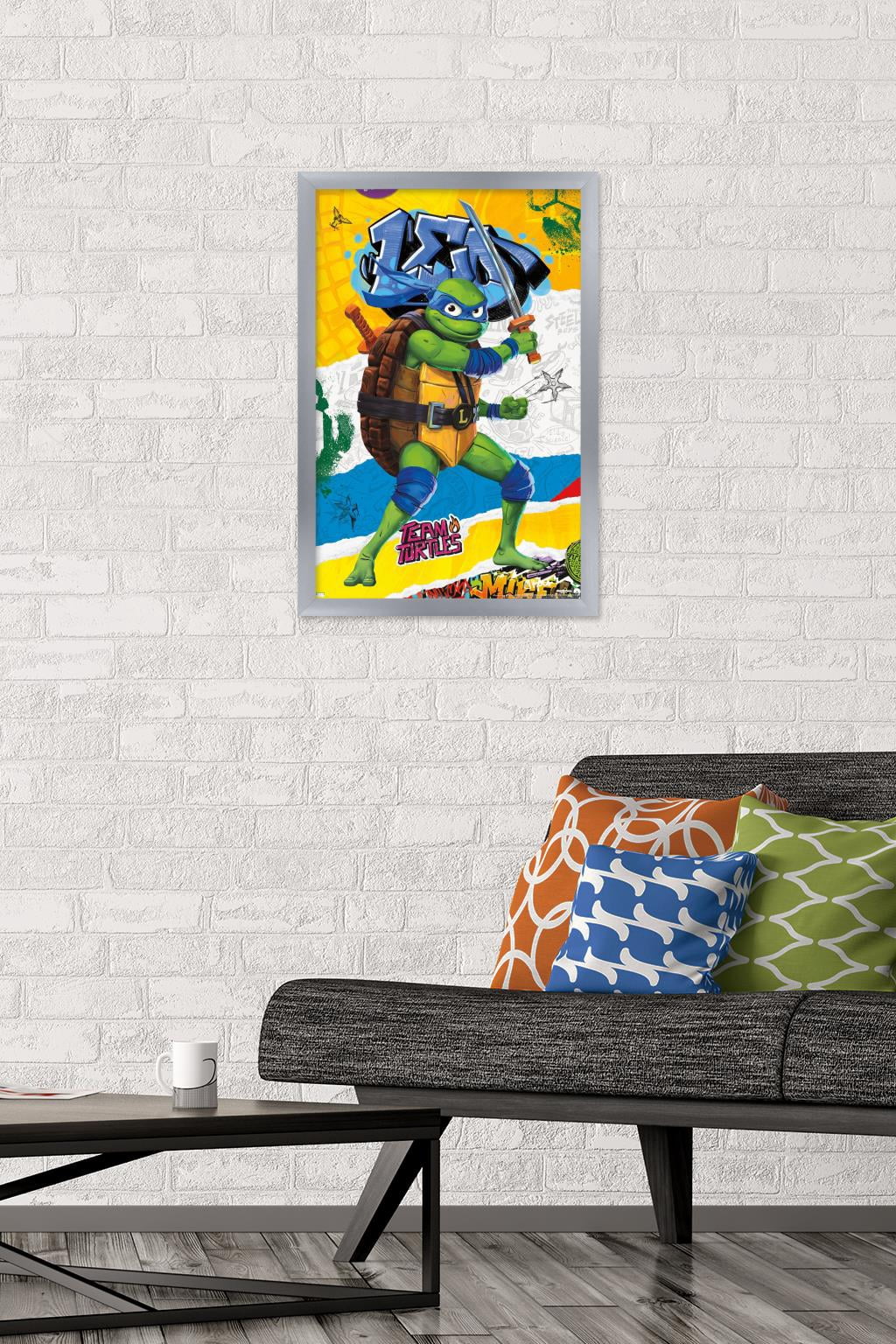 Teenage Mutant Ninja Turtles: Mutant Mayhem - Leonardo Wall Poster, 14.725" x 22.375" Framed