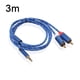 thumbnail image 2 of Puerto de aleación de aluminio Adaptador de 3,5 mm a 2RCA Teléfono a amplificadores Mezclador de audio Subwoofer Cable de audio AUX de cine en casa Inevent PJ7092-04, 2 of 7