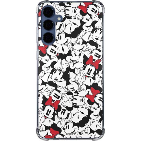 Skinit Disney Minnie Mouse Red Color Pop Face Pattern Galaxy S24 Clear Case