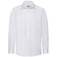 thumbnail image 1 of Fruit Of The Loom - Camisa de manga larga Modelo Poplin para hombre caballero - Fiesta/Trabajo/Eventos (Blanco), 1 of 2