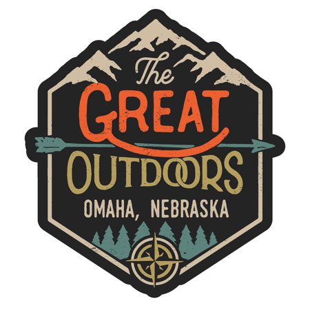 Omaha Nebraska The Great Outdoors Design 2-Inch Vinyl Decal Sticker