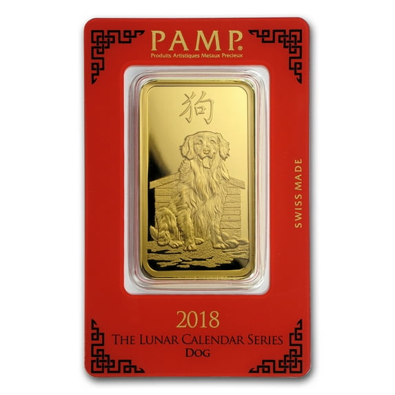 100 gram Gold Bar - PAMP Suisse Year of the Dog (In Assay)