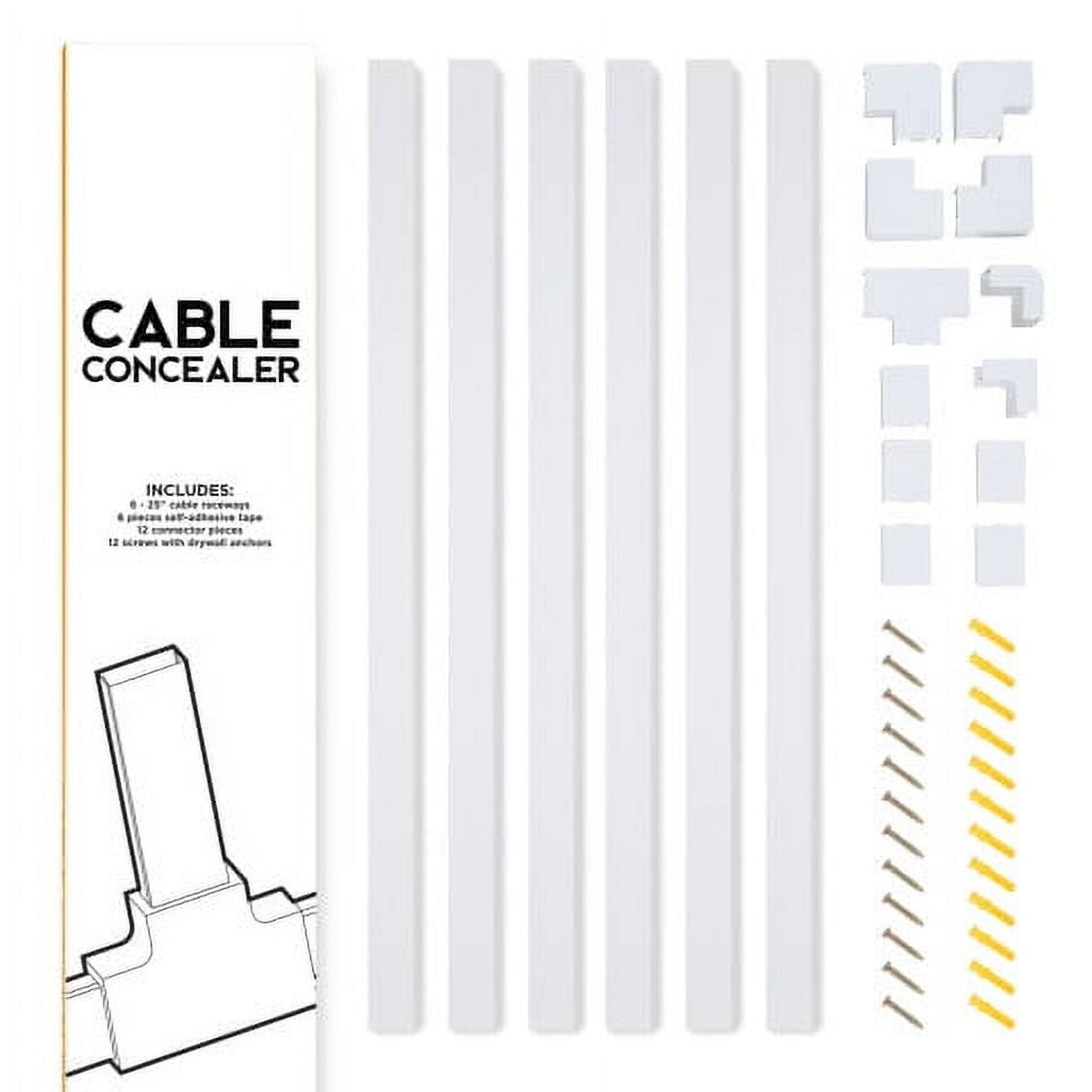 SimpleCord 150-Inch Cable Management Kit, 6-Pack White photo 2
