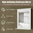 thumbnail image 6 of Gymax Bathroom Wall Mirror W/Shelf Square Vanity Makeup Mirror Multipurpose Usage, 6 of 10