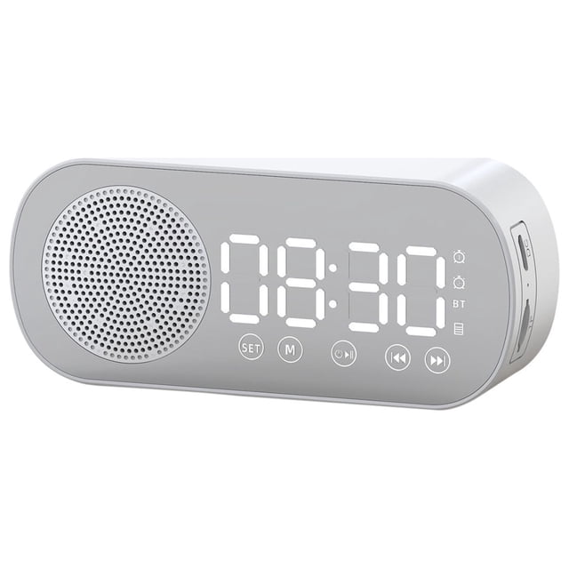 Sentmoon jusqu'à 90 % de Rabais Z7 Réveil Audio Bluetooth Intelligent Cadeau Horloge Miroir Radio Audio, Petite Enceinte avec Carte Enfichable Offres du Jour Liquidation Prime