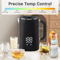 thumbnail image 4 of Electric Kettle Suitable for Making Tea and Coffee,Digital Display Temperature Control DoubleLayer Insulation Kettle(US), 4 of 6