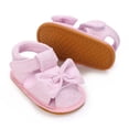 thumbnail image 6 of Kids Sandals Girls Sneakers Pattern Cute Bow Decoration Hook Loop Breathable Sandals Girls Summer Shoes,Size 0 Months-6 Months, 6 of 9