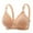 Khaki, variant on qolati Plus Size Everyday Bras for Women Cute Floral Wireless Push Up Sports Bras Adjustable Straps Seamless Stretch Full-Coverages No Underwire T-Shirt Bra