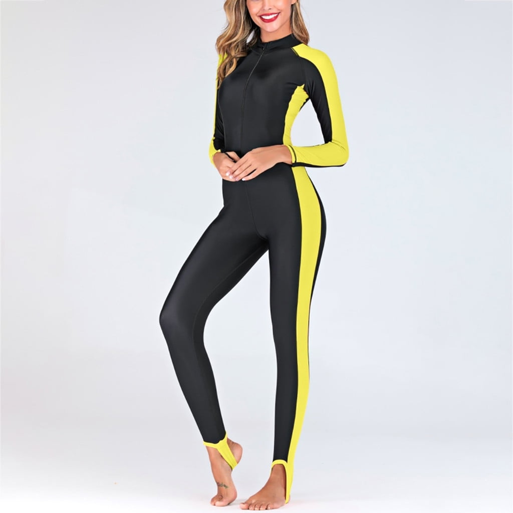 Cara Lady Women's Plus Swimsuit Long Sleeve Wetsuit Sun Protection Suit ...