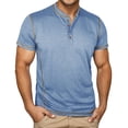 thumbnail image 3 of Henley Shirts for Men Summer Casual Short Sleeve Soft Breathable Relaxed Fit Henley Tshirts Mens Tees, 3 of 6