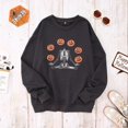 thumbnail image 5 of Women Halloween Meditating Skeleton Jack o Lantern Graphic Long Sleeve Pullover for Halloween Party, 5 of 6