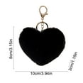 thumbnail image 3 of Elainilye Faux Fur Plush Heart Shape Keychain Pendant, Soft Fluffy Key Ring Book Bag Charm, Cute Bag Accessory for Backpacks, Purses, Luggage Decor, School Supplies, Daily Use, 3 of 6