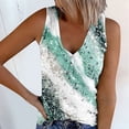 thumbnail image 2 of HNMKIU Festival Season Crop Tops Womens Tanks And Casual Sleeveless Tops For Summer With Round Neck Design And Pattern Decoration For Jeans, 2 of 4