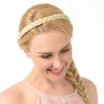 thumbnail image 5 of DIGUAN Headband Synthetic Hair Plaited Headband Braid Braided With Teeth Hair Band Accessories for Women Girl Wide 0.6 Inch (Dark Blonde), 5 of 5