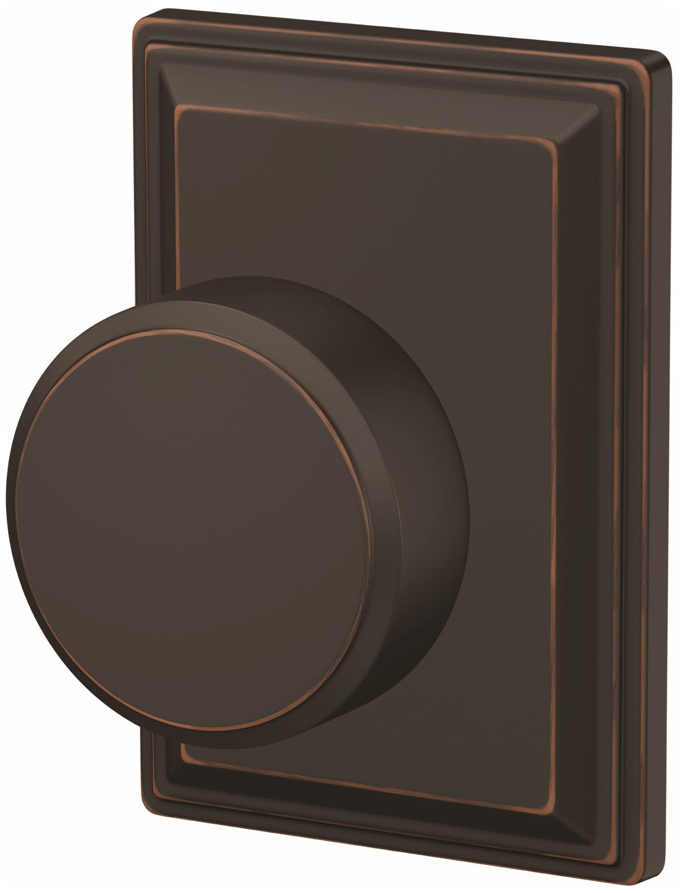 Schlage FC172SWA619GDV Custom Swanson Non-Turning Two-Sided Dummy Door Knob Set - Nickel