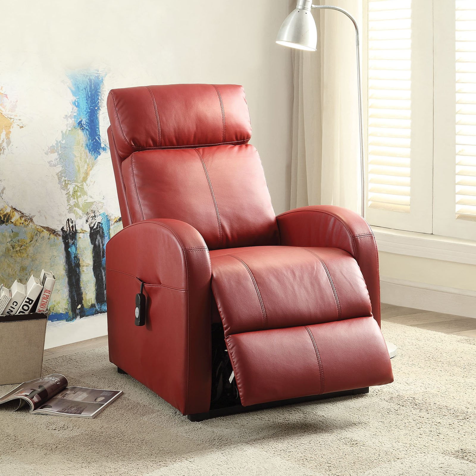 ACME Ricardo Recliner with Power Lift in Red