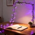 thumbnail image 4 of Decorative Flower String Lights Plug in for Bedroom, Connectable 33ft 100 LED Soft Cherry Blossom Fairy Light for Patio Room Dorm Wedding Party Christmas Tree Hanging Decorations, Purple, 4 of 11