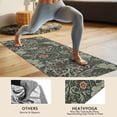 thumbnail image 4 of Green Pioneer Flower Pattern Hot Yoga Mat Towel Non Slip for Hot Yoga - Quick-Drying Yoga Mat Cover with 4 Corner Pockets with Travel Bag - Hot Yoga Towel Non Slip Grip Moisture Wicking Sweat 70"x26", 4 of 6