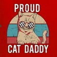 thumbnail image 2 of Proud Cat Daddy Cat Lover Ladies Racerback Tank Top, Red, Large, 2 of 5