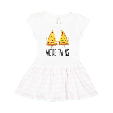 

Inktastic We re Twins - Pizza Gift Toddler Girl Dress