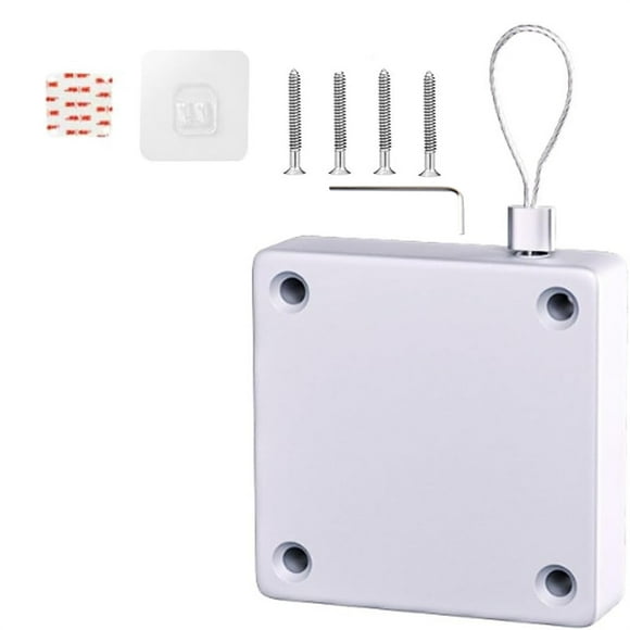 Fiudx Cierrapuertas Automático, Cortina de Ducha y Tracción Fuerte, Abredor Retráctil con Cierre Restable, Instalación Conveniente, Material Abs, Uso En Casa, Oficina, Hotel, Diseño Duradero y Config