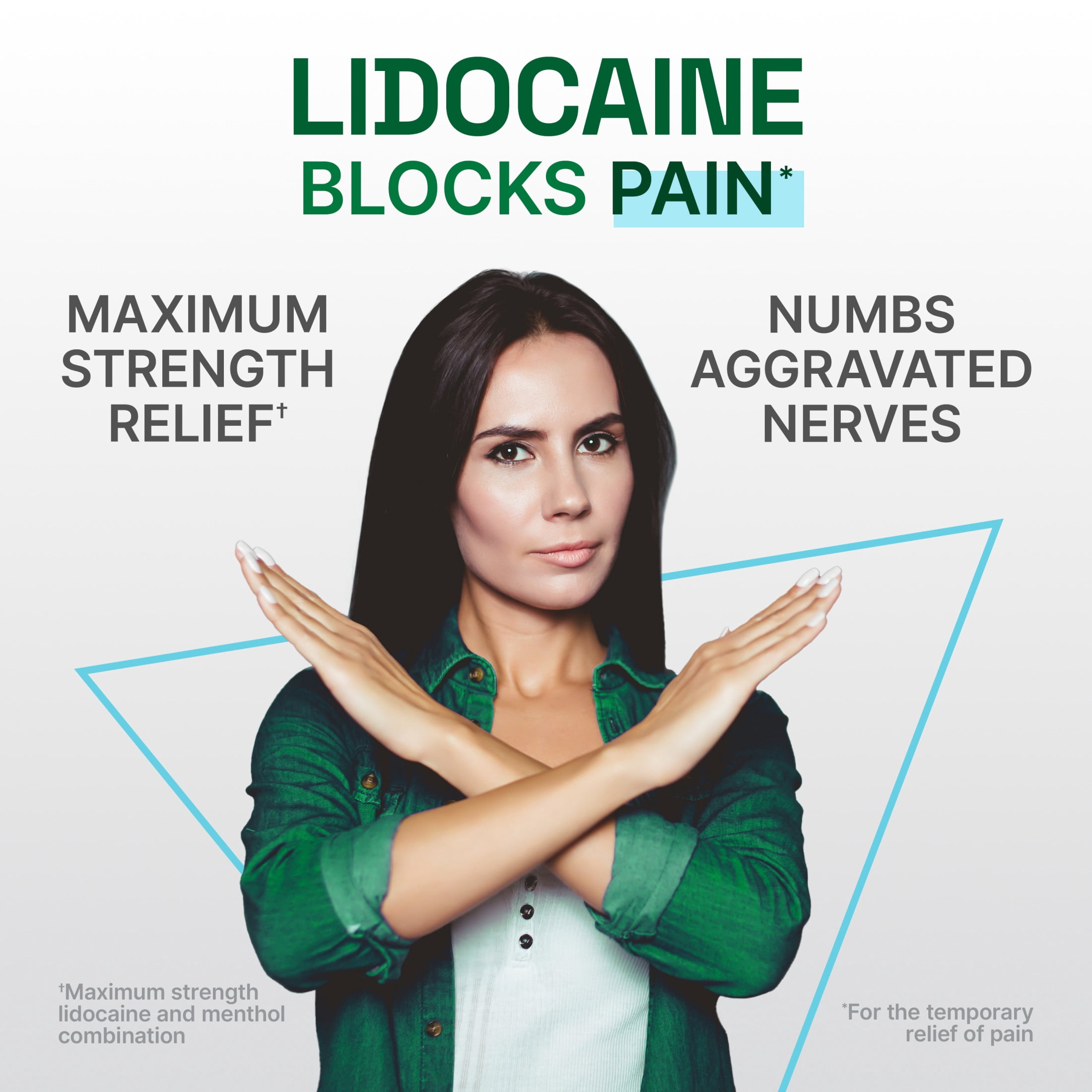 (2 pack) Biofreeze Ultraflex Plus Maximum Strength 4% Lidocaine Patches with Menthol, Flexible Pain Relief Patch for Lower Back, Lidocaine Patch for Neck, Knee, Shoulder, 4 Large Pain Patches