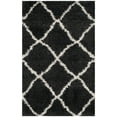 thumbnail image 2 of SAFAVIEH Belize Joisse Geometric Plush Shag Area Rug, Charcoal/Ivory, 3' x 5', 2 of 5