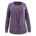 thumbnail image 5 of SGMVNU Sweaters for Women Long Sleeve Shirts Lightweight Pullover Sweaters 2025 Tunic Tops Loose Fit Kint Tops Women's Fall Outfits Purple S, 5 of 5
