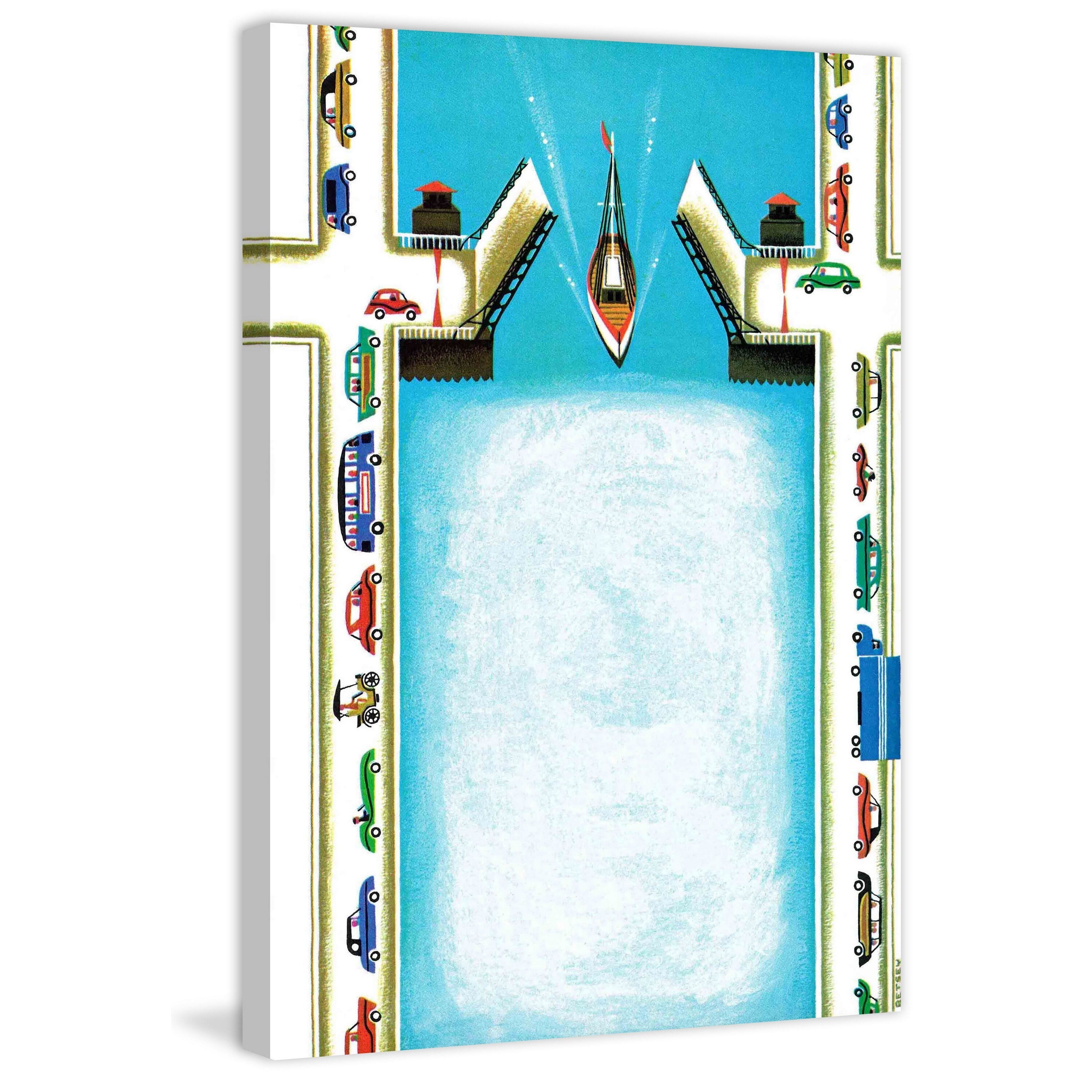 MARMONT HILL  - The Drawbridge Painting Print on Canvas - Multi-Color 20 x 30
