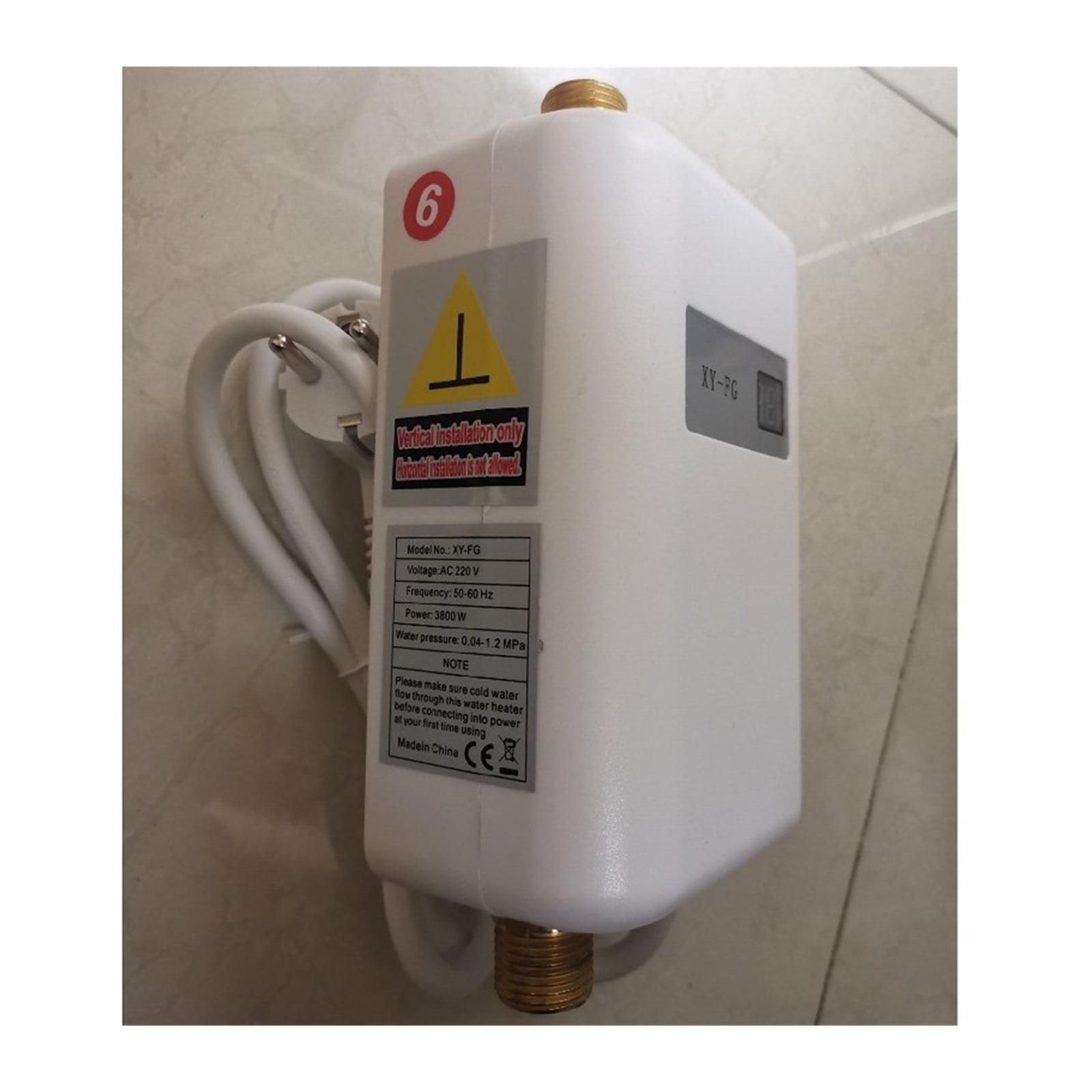 Bath Accessory Set Mini Electric Water Heater 3800W Outdoor Camping Caravan Instant Shower System Kitchen Bathroom Accessor ,Energy Saving