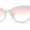 White Pink Yellow, variant on Womens Classic Mod Cute Cat Eye Plastic Sunglasses All Black