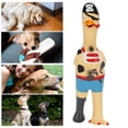 thumbnail image 4 of Dog Toy, Squeaky Chicken Dog Toys Bite Resistant Elastic  For Dogs Pirate Chicken,OK Chicken,Chef Chicken,Flying Chicken, 4 of 8