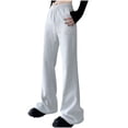 thumbnail image 4 of CaiJunJia No Boundaries Flare Leg Sweatpants for Women High Waisted Baggy Sweat Pants Drawstring Athletic Pants, 4 of 4