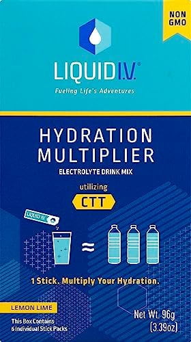 LIQUID I.V. Hydration Multiplier, Electrolyte Powder, Easy Open Packets, Supplement Drink Mix, 6 Count
