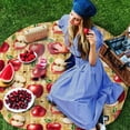 thumbnail image 4 of Round Tablecloth-54inch,Farmhouse Rustic Apples on Weave Table Cloth Waterproof Oil-Proof Tablecloths Washable Tablecover for Kitchen Dining Buffet Party Tabletop Decor Seamless Farm Fruit, 4 of 4