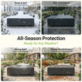 thumbnail image 3 of MR. COVER Patio Furniture Cover Waterproof, 600D Heavy Duty Outdoor Sofa and Table Set Cover, Rectangular Sectional Couch Protector, Windproof and Snowproof, 90"W x 64" Dx 28"H, Black, 3 of 12