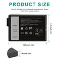 thumbnail image 2 of 7WNW1 Laptop Battery Compatible with Dell Latitude 5424 5420 7424 Rugged Extreme P85G P86G P137G P137G001 P137G002 P85G001 P86G001 Series DMF8C GK3D3 6NNCF DP3KF DMF0C 07WNW1 451-BCHV, 2 of 10