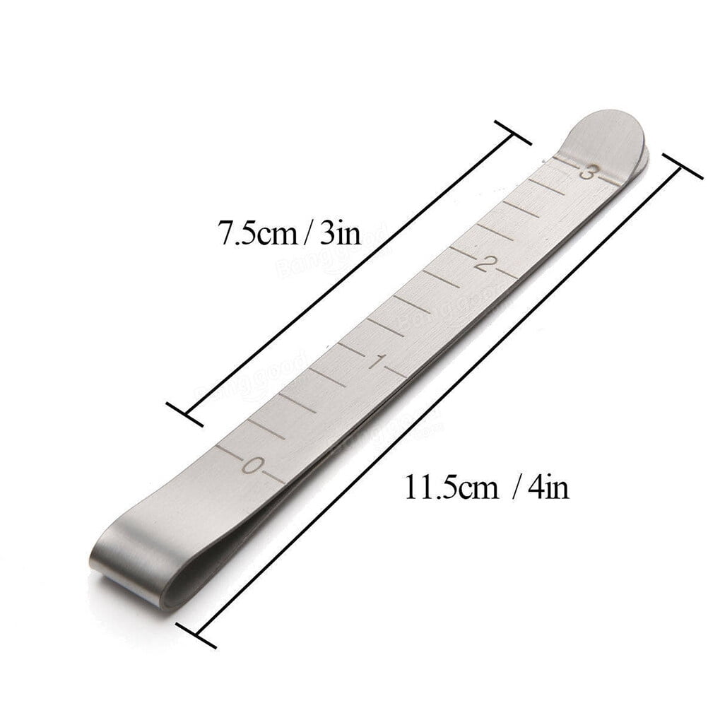 FOMIYES 20Pcs Stainless Steel Metal Sewing Clips with 3 Inches Measurement for Accurate Hemming and Quilting