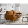 thumbnail image 4 of Pemberly Row Contemporary 70" Upholstered Velvet Sofa in Brown, 4 of 8