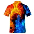 thumbnail image 3 of Flame Golf Shirts For Men Flame Shirt Mens Polo Shirts Short Sleeve Fire Shirt Button Up Shirt Men Golf Polo Shirts For Men, 3 of 7